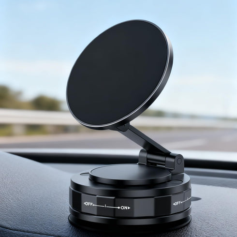 Longgue Car,360Adjustable Magnetic Phone Holders for Your Car Mount,Vacuum Suction Cup Phone Mount (Black- Disc)