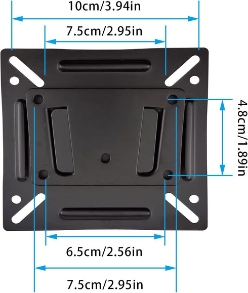 Universal TV Wall Mount Bracket, Low Profile for 14"-47" LED/LCD and Plasma TVs, Fixed Mount Fits VESA 200x200mm