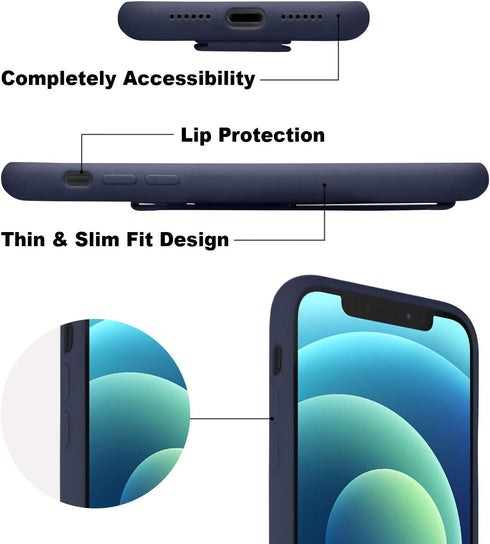 LAUDTEC Silicone Kickstand Case for iPhone 11, Vertical and Horizontal Stand, Soft Liquid Silicone, Blue