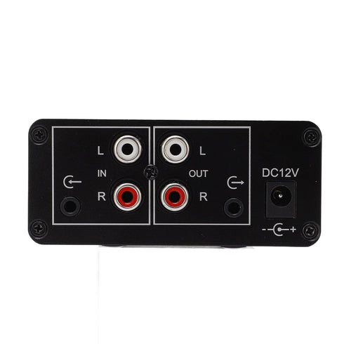 Garosa Mini Electronic Audio Stereo Preamplifier, DC 12V Small Stereo Audio Amplifier with Treble Bass Volume Control