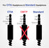 UCEC Airplane Headphone Adapter, 3.5mm Golden Plated Airline Headphone Adapter for in-Flight Entertainment, 2 Pack