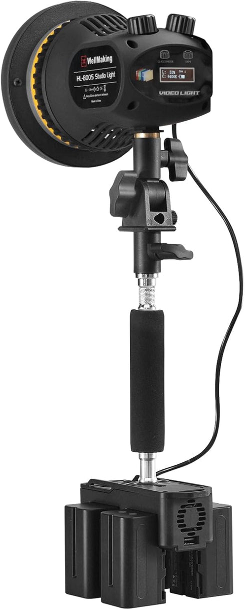 WELLMAKING Universal Camera Handle Grip Support Mount, Stabilizer with 1/4 inches Male Screw for Digital Video Cameras