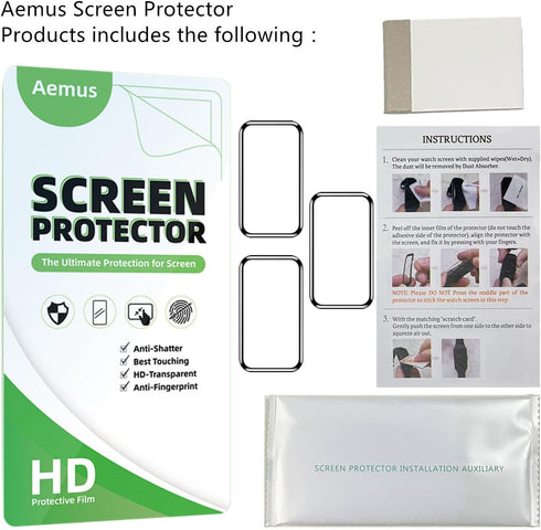 Screen Protector for Galaxy FIT 3 Fitness Tracker, 3 Pack 3D Full Coverage PMMA Protective Film for Fit 3 Smart Watch