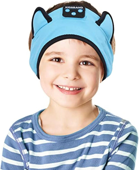 Kids Bluetooth Headphones Adjustable Headband, Wireless Sleep Headphones with Wired Playback for School and Travel