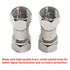 Male to Male Coax Connector, 2 Pack 75 Ohm F Type RG6 Coaxial Cable Adapter for TV, Antenna, Splitter, Amplifier