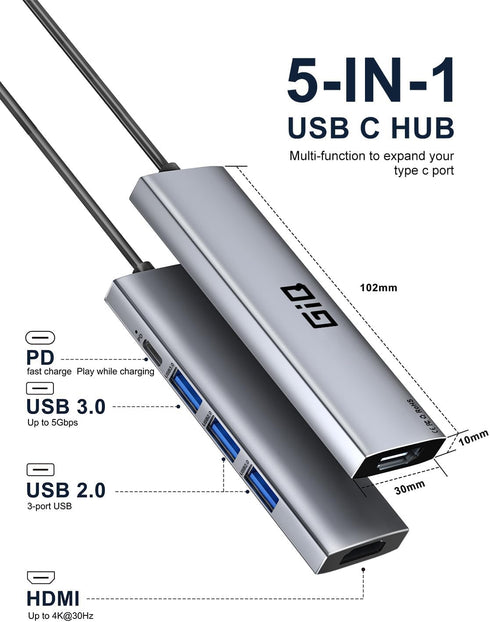 Giq M1 USB Docking Station USB C HUB USB C to HDMI Adapter Triple Display USB C Laptop Docking Station Compatible