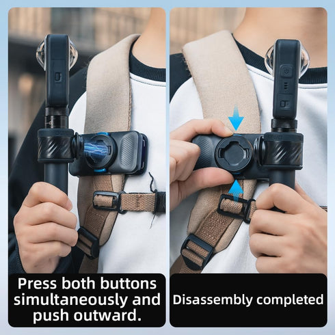 SOH Mingying Backpack 360 X5/4, 6/5 Pro/4, 13/12/11 SOH Magnetic Selfie Stick Holster Mount, Magnetic Selfie Stick