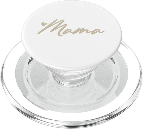 PopSockets PopGrip for MagSafe Beige White Heart Mama