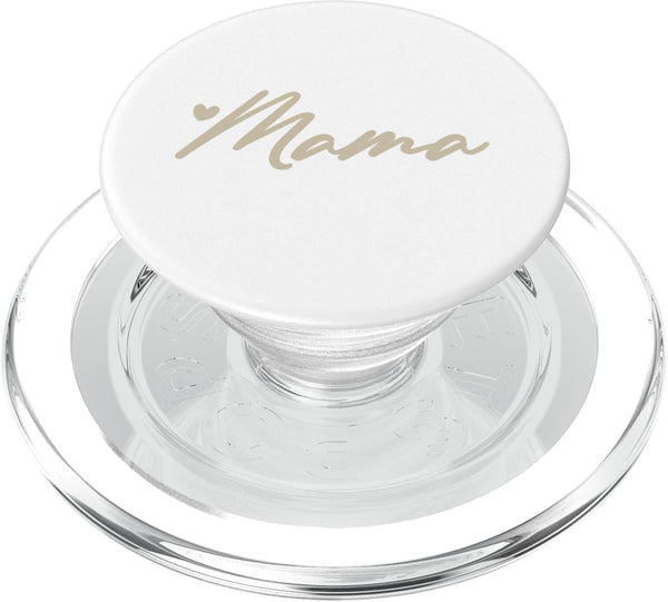 PopSockets PopGrip for MagSafe Beige White Heart Mama
