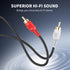 RCA Cable 6ft, 2RCA M/M Stereo Audio Cable, 24K Gold Plated for Home Theater, HDTV, Amplifiers