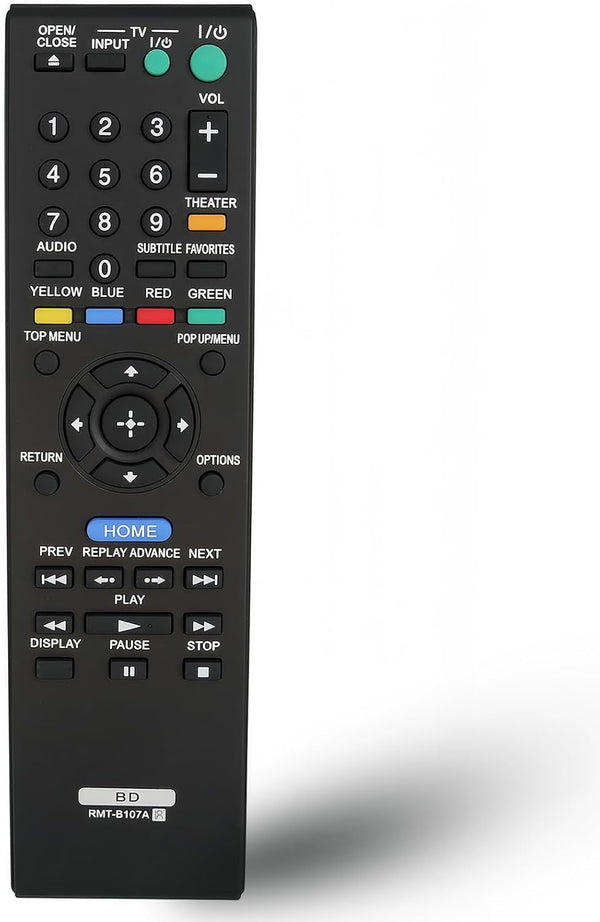 Replaced RMT-B107A Universal Remote Control – for Sony Blu-ray Remote, DVD Player, Home Theater Cinema System
