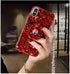 Case for Galaxy A03S,Diamond Kickstand Case for Galaxy A03S Case,3D Handmade Bling Diamond Glitter Phone Case for Samsung Galaxy A03S,2021(Red)