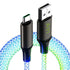 AYI RGB USB Type C to USB A 2.0 Charger Cable, Fast Charging High Data Speed, 39 Inches Compatible with All Type C