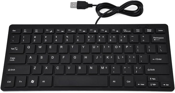 Yoidesu Mini Wired Keyboard, Thin Full Size USB Corded Keyboard for PC, Computer, Laptop, Windows