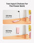 Coowisty 10000mAh Pack Portable Charger Built-in Cables and Wall Plug, Slim USB C Power Bank, LED Display External