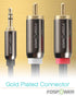 FosPower 3.5mm to RCA Cable (10FT) Male to Male Stereo Aux Cord, 24K Gold Plated Y Splitter Adapter Design