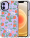 MOSNOVO Clear Shockproof TPU Case for iPhone 12 & 12 Pro, Buffertech 6.6 ft Drop Impact, Strawberry Garden Design