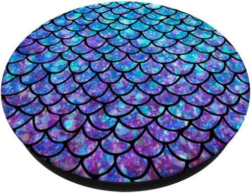 Purple Blue Mermaid Scales PopSockets, Swappable Grip for Phones & Tablets, Adhesive PopGrip