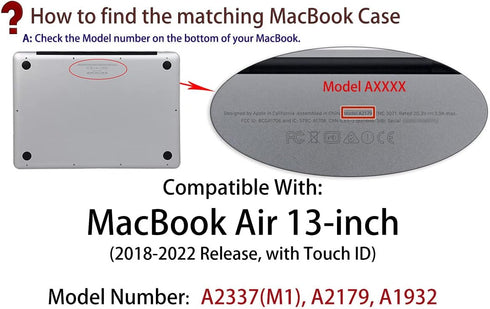 UESWILL MacBook Air 13 inch Case A2337 M1 A2179 A1932, Hard Shell Cover Compatible with Retina Display & Touch ID, Green