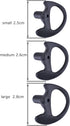 Two Way Radio Ear Mold Replacement Soft Silicone Ear Insert Earmold for Acoustic Coil Tube Earpiece (Black, 2 pair small)