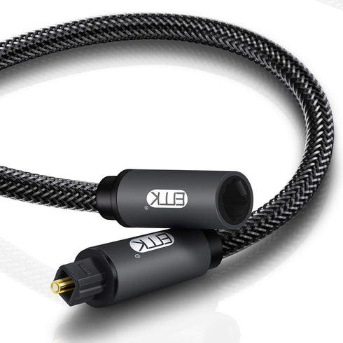 EMK Optical Extension Cable Male to Female Coupler Cord Nylon Braided Jacket