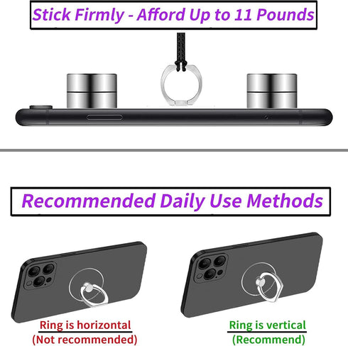 ralhaywi Holder,4pcs 360 Cell Phone Ring Grips Stand Rotation Universal Finger Grip Kickstand for All