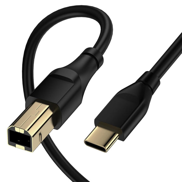 USB B to USB C Printer Cable 10 FT Type C Printer