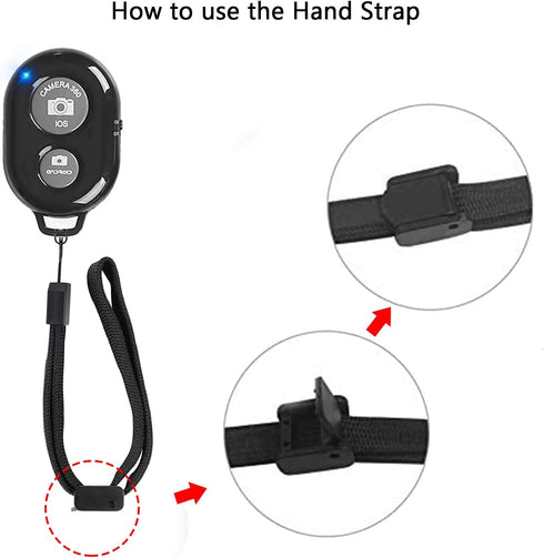 AOQIYUE Cellphone Remote Shutter for Smartphones and Tablets, Wireless Camera Remote Control with Wrist Strap Included