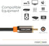 FosPower Digital Audio Coaxial Cable, 24K Gold Plated Connectors, 3ft, RCA Male to RCA Male
