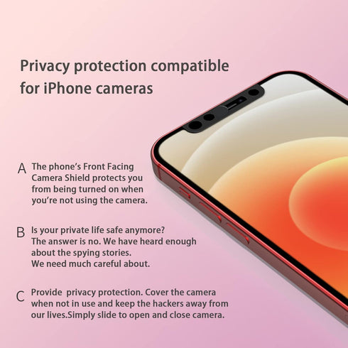 EYSOFT 11/11 Pro/11 12/12 /12Pro /12Pro Phone Front Camera Cover,Webcam Cover Compatible for iPhone X/XS/XR/XS Max