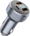 72W Fast Car Charger Adapter, Dual USB Type C with LED Display, QC 3.0 PD Cigarette Lighter Adapter