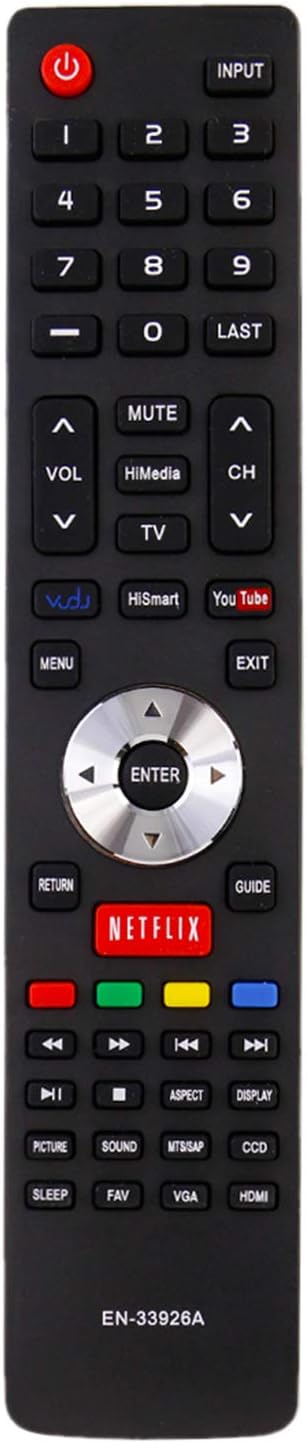 Beyution Remote Control EN-33926A for Hisense LED Smart HDTV Models 32H5B, 32K20DW, 40H5, 40H5B, 40H5BA