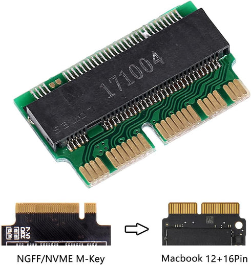 JSER 12+16pin 2014 2015 to M.2 NGFF M-Key AHCI SSD Convert Card for A1493 A1502 A1465 A1466