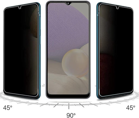 VIESUP Anti-spy Privacy Screen Protector - 2 Pack Anti-peep No Bubble Tempered Glass Film for Samsung Galaxy A32 5G /