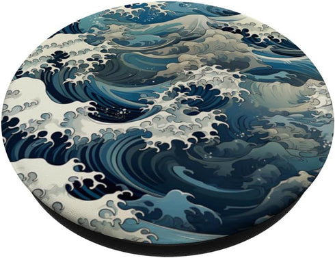 Wave Water Pattern Graphic PopSockets Standard PopGrip