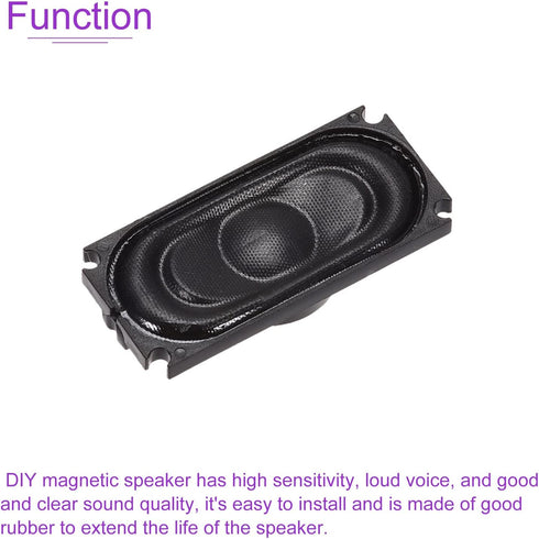 DMiotech 2 Pack 1W 8 Ohm DIY Magnetic Speaker for Laptop Replacement (Square Type)
