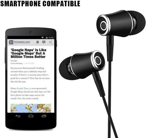 In-Ear Earbud Headphones - Earphone for Kindle Fire, Galaxy S8+, Note 8, Fire HD, Ergonomic Comfort-Fit