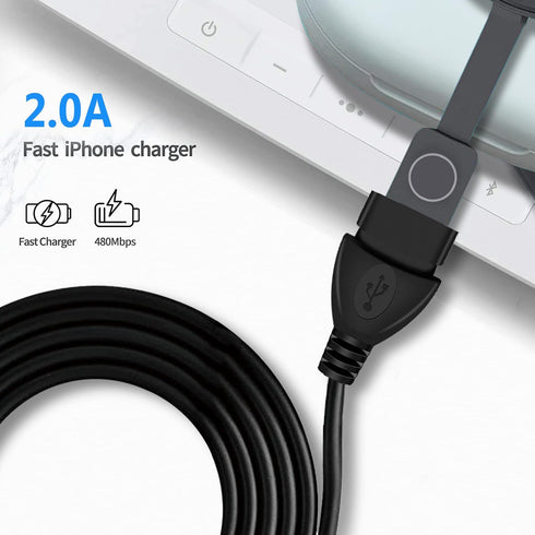 USB Wall Charger Adapter & Charging Cable Cord for JLab Go Ai Pop/Sport, Epic Air, JBuds Air/Sport