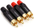 MOBOREST RCA Male Plug Adapter - Audio Phono Gold Plated Solder 24K Gold Speaker Plugs RCA Jack Cable Connector Adapter