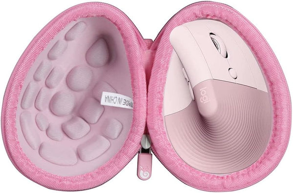 Hermitshell Hard Travel Case for Logitech Lift Vertical Ergonomic Mouse (Pink, Right-Handed Mouse Case)
