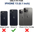 RubCase 13 2 13 for iPhone Case with Belt Clip Holster, x Screen Protector, Heavy Duty Military Grade Full Body