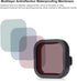 GEPULY 4 Pack ND8 ND16 ND32 ND64 12/11/10/9 Camera Lens Filter for GoPro Hero Black, Neutral Density Lens Filters