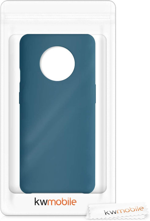 kwmobile Case Compatible with OnePlus 7T - TPU Silicone Phone Cover with Soft Finish, Teal Matte