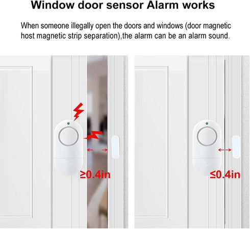 Window Alarm Sensors, 120DB Door Alarms for Kids Safety, Burglar Alarm, Door Chime for Home