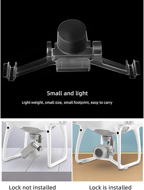Gimbal Stabilizer Lock and Lens Camera Cover for DJI Phantom 4 Pro