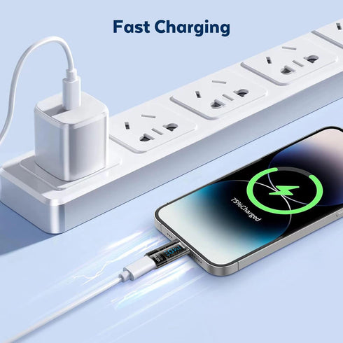 USB C Adapter, 140W Type C Female to USB C Male Extension Adapter USB-C Power Meter Tester with Digital LED Display for iPhone 15/Plus/Pro/Pro max Samsung Galaxy LG Oneplus Laptop and All USB C Cable