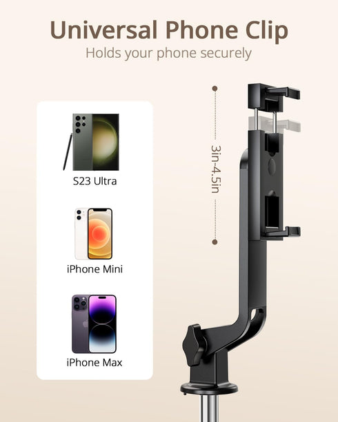 UBeesize 52'' Selfie Stick Tripod for iPhone and Android, Extendable Phone Tripod Stand with Remote, Portable Selfie