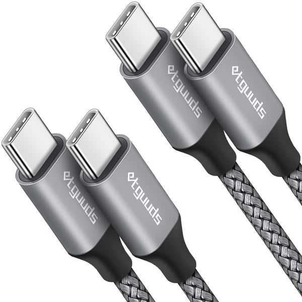 etguuds Long USB C to USB C Cable 12ft, 2-Pack, 60W Fast Charging for iPhone 15 Pro Max, Macbook, Samsung Galaxy