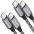 etguuds Long USB C to USB C Cable 12ft, 2-Pack, 60W Fast Charging for iPhone 15 Pro Max, Macbook, Samsung Galaxy