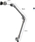 Generic Adjustable Overhead Phone Stand for Desk, Black Metal Articulating Arm Mount, Desktop Video Recording Tripod